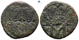 Leo IV with Constantine VI, Constantine V and Leo III AD 775-780. Constantinople. Follis or 40 Nummi Æ