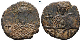 Constantine VI with Irene AD 780-797. Constantinople. Follis or 40 Nummi Æ