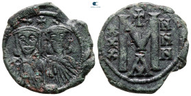 Nicephorus I, with Stauracius AD 802-811. Constantinople. Follis or 40 Nummi Æ