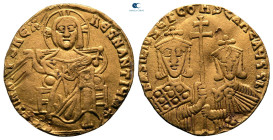Basil I the Macedonian, with Constantine AD 867-886. Constantinople. Solidus AV