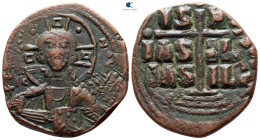 Attributed to Basil II and Constantine VIII AD 976-1028. Byzantine. Follis Æ