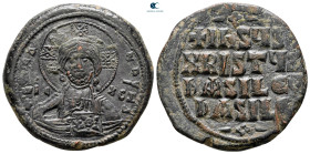 Attributed to Basil II and Constantine VIII AD 976-1028. Constantinople. Anonymous Follis Æ
