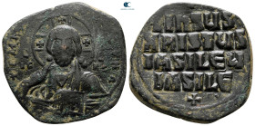 Attributed to Basil II and Constantine VIII AD 976-1028. Constantinople. Anonymous Follis Æ