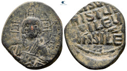 Attributed to Basil II and Constantine VIII AD 976-1028. Constantinople. Anonymous Follis Æ