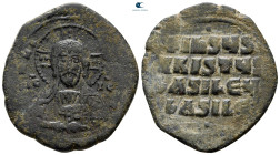 Attributed to Basil II and Constantine VIII AD 976-1028. Constantinople. Anonymous Follis Æ