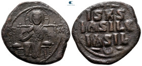 Constantine IX Monomachus AD 1042-1055. Constantinople. Anonymous Follis Æ