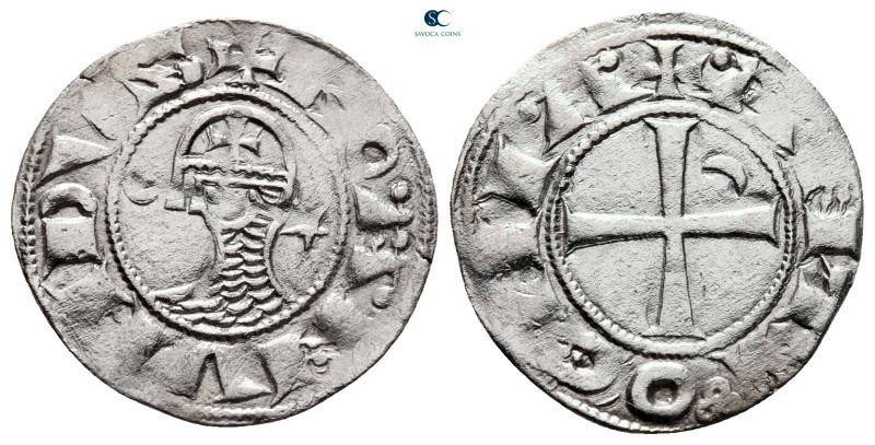 Principality of Antioch. Antioch. Bohemond III AD 1163-1201. 
Denier AR

18 m...