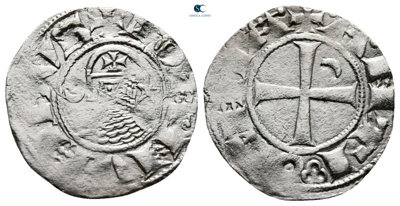 Principality of Antioch. Antioch. Bohemond III AD 1163-1201. 
Denier AR

18 m...