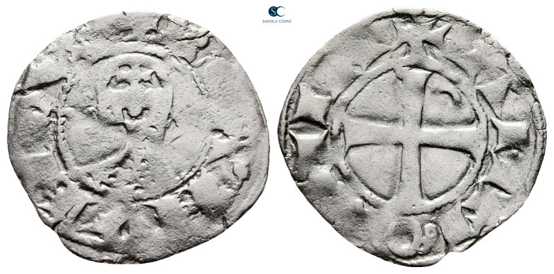 Principality of Antioch. Antioch. Bohemond III AD 1163-1201. 
Denier AR

18 m...