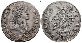 Austria. Leopold I of Habsburg AD 1657-1705. 15 Kreuzer AR