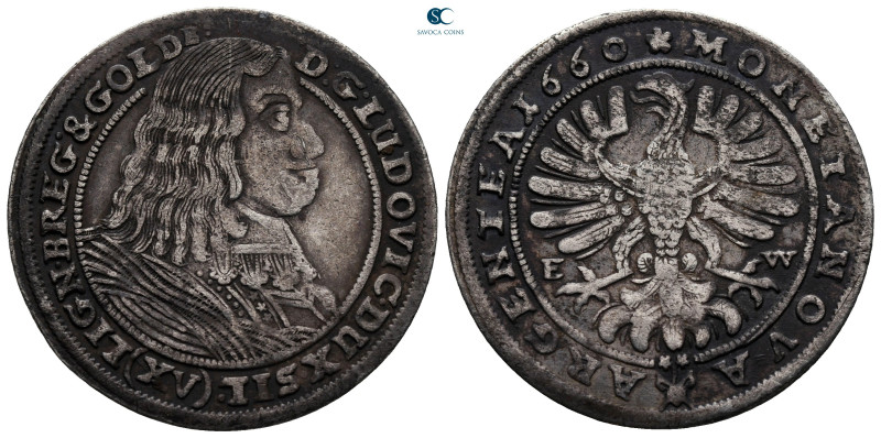 Germany. Liegnitz. Ludwig AD 1653-1663.
15 Kreuzer AR

30 mm, 5,46 g



v...