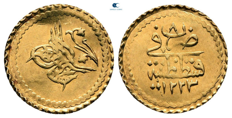 Turkey. Qustantînîya (Constantinople). Mahmud II AD 1808-1839.
1/4 Zeri Mahbub ...