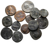 Lot of ca. 14 ancient bronze coins / SOLD AS SEEN, NO RETURN!nearly very fine