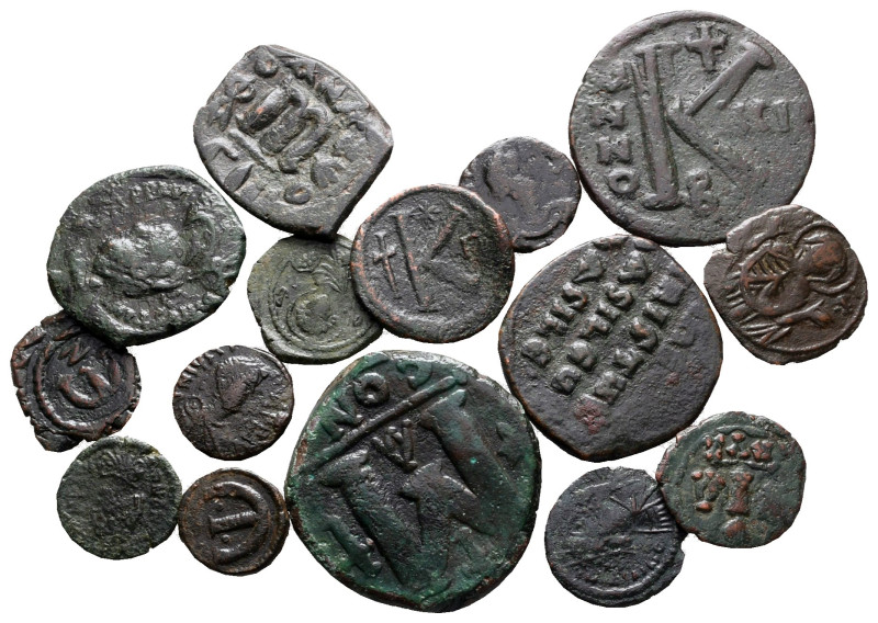 Lot of ca. 15 byzantine bronze coins / SOLD AS SEEN, NO RETURN!

very fine