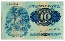 Estonia 10 Krooni 1937
P# 67, N# 208745; # 3342734; UNC