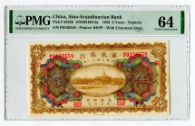 China Sino-Scandinavian Bank 5 Yuan 1922 PMG 64
P# S592b, # P0150558; UNC