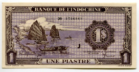 French Indochina 1 Piastre 1943
P# 54, # 1746848; UNC