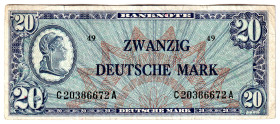 Germany - FRG 20 Mark 1948
P# 9a, N# 242549; # C20386672A; VF