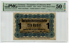 Germany - Empire 1 Rouble 1916 PMG 50
P# R122c, N# 207437; Posen Occupation; AUNC