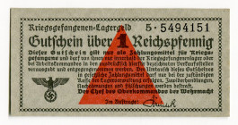 Germany - Third Reich POW Camp 1 Reichsmark 1939 - 1944 (ND)
# 5 5494151; General issue note for World War II P.O.W camps; UNC