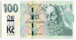 Czech Republic 100 Korun 2019
P# 28a, N# 294687; # M04 004832; UNC