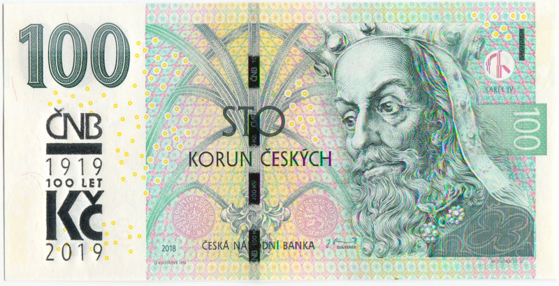 Czech Republic 100 Korun 2019
P# 28a, N# 294687; # M06 006265; UNC