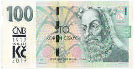 Czech Republic 100 Korun 2019
P# 28a, N# 294687; # M08 001394; UNC