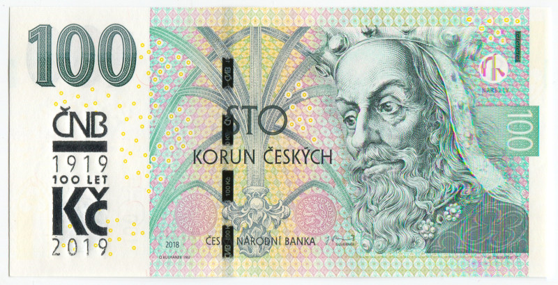 Czech Republic 100 Korun 2019
P# 28a, N# 294687; # M11 001706; UNC
