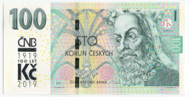 Czech Republic 100 Korun 2019
P# 28a, N# 294687; # M11 001706; UNC