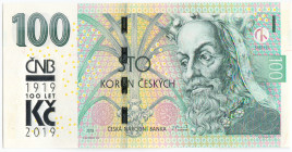 Czech Republic 100 Korun 2019
P# 28a, N# 294687; # M13 000728; UNC