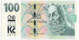 Czech Republic 100 Korun 2019
P# 28a, N# 294687; # M16 005610; UNC