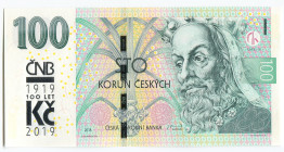 Czech Republic 100 Korun 2019
P# 28a, N# 294687; # M17 004866; UNC