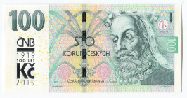 Czech Republic 100 Korun 2019 Fancy Number
P# 28a, N# 294687; # M20 003111; UNC