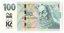 Czech Republic 100 Korun 2019
P# 28a, N# 294687; # M21 004965; UNC