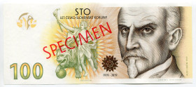 Czech Republic 100 Korun 2019 (2020) Speicmen "100th Anniversary of the Czechoslovak Crown" Series "D"
N# 224422; # D 00 000000; Released just 2.000 ...