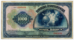 Czechoslovakia 1000 Korun 1932
P# 25a, N# 202291; # A 0365434; VF