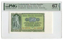 Czechoslovakia 50 Korun 1953 PMG 67 EPQ
P# 85b, N# 208514; # HR162746; UNC