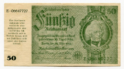 Austria 50 Reichsmark 1945 (ND) Emergency Issue
KK 204a; # E 06647727; XF