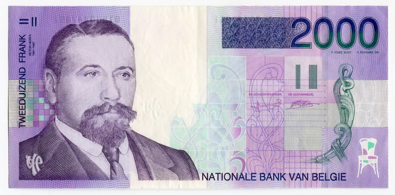 Belgium 2000 Francs 1994 - 2001 (ND)
P# 151a, N# 206004; # 81900347851; UNC