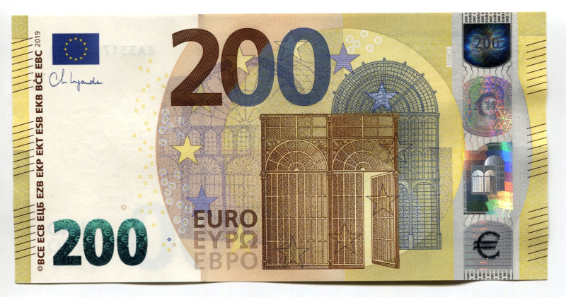 European Union Slovakia 200 Euro 2019 Fancy Number
P# 25e, N# 208216; # EA33170...