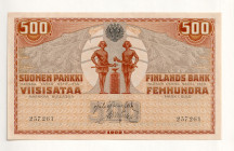 Finland 500 Gold Markaa 1909 - 1918
P# 23, N# 214682; # 257261; UNC-