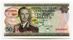 Luxembourg 50 Francs 1972 Specimen
P# 55s, N# 206249; UNC