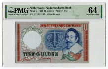 Netherlands 10 Gulden 1953 PMG 64
P# 85, N# 201740; # DVH024149; UNC