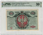 Poland 50 Marek 1917 PMG 30
P# 5, N# 330914; # A1700577; VF