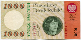 Poland 1000 Zlotych 1965 Fancy Number
P# 141a, N# 211285; # L 1633111; XF