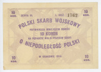 Poland Polski Skarb Wojskowy 10 Koron 1914
P# NL, #1762; Very rare in this condition; AUNC-UNC