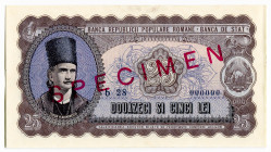 Romania 25 Lei 1952 Specimen
P# 89s, N# 209827; UNC