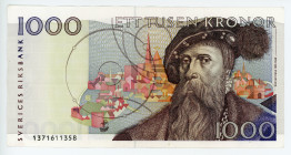 Sweden 1000 Kronor 1991
P# 60a, N# 205697; #1371611358; AUNC