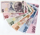 Turkey Ful Set of Banknotes 2009
P# 222 - 227, UNC