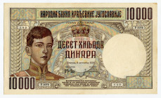 Yugoslavia 10000 Dinara 1936
P# 34, # У.0079 140; AUNC-UNC